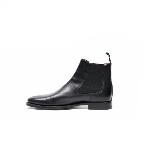 LOAKE Hutchinson in Black Leather UK 7 Leather-Soled Chelsea Boots - Picture 7 of 16